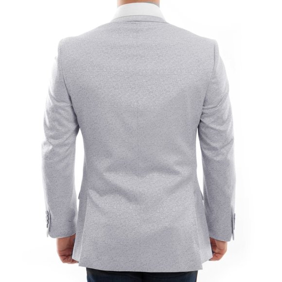 Men's Textured Blue Lavender Blazer Jacket by Tazio - Picture 8 of 8